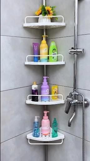 Etagère d angle de salle de bain à 4 niveaux